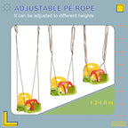 Outsunny swing for children 9-36 months in pp and pe with adjustable rope and belt, 42x33x120-180 cm - Borgè