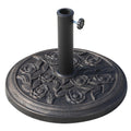9kg Resin Umbrella Base with Bronze Finish Φ45.5 x 31.5cm Black - Borge' Group Limited