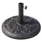 9kg Resin Umbrella Base with Bronze Finish Φ45.5 x 31.5cm Black - Borge' Group Limited