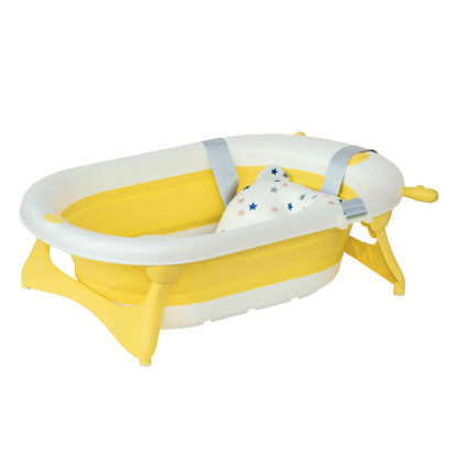 Folding bath tray for children 0-3 years with temperature and pillow indicator, 81.5x50.5x23.5 cm, white - Borgè