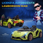 Homcom Electric Machine for Children Lamborghini age 3-5 years - Green - Borgè