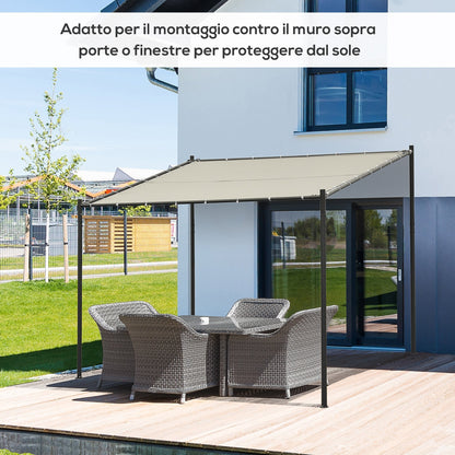 RIOT | Outdoor Leaning Pergola | 3x2.85x2.85m - Borgè