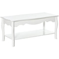 coffee coffee table in wood, white, 94x44x42cm - Borgè