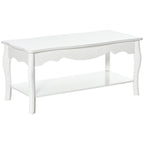coffee coffee table in wood, white, 94x44x42cm - Borgè