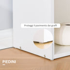 Desk Computer with Space Bookshop, Dining Table For Office and Study, 120x55x120 cm, White - Borgè