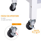 Classic Kitchen Cart With Drawers and Wooden Wooden Spaces 89x40x84cm - Borgè