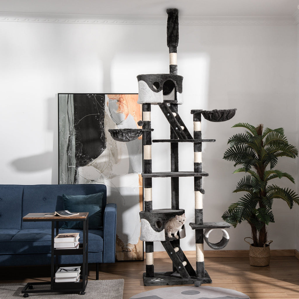 Cat Tree for cats with Scratch Pole for up to 5 Kgs Cat 240-260CM - Borge' Group Limited