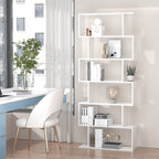 Homdom Modern Design Library White shelf, 80x23x192cm - Borgè