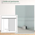 Sliding Glass Door in satin glass with track | 90x205cm - Borgè