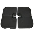 Outsunny base for umbrella 4 set 4 pieces in HDPE filled with water or sand, 104x104x7.5 cm, black - Borgè