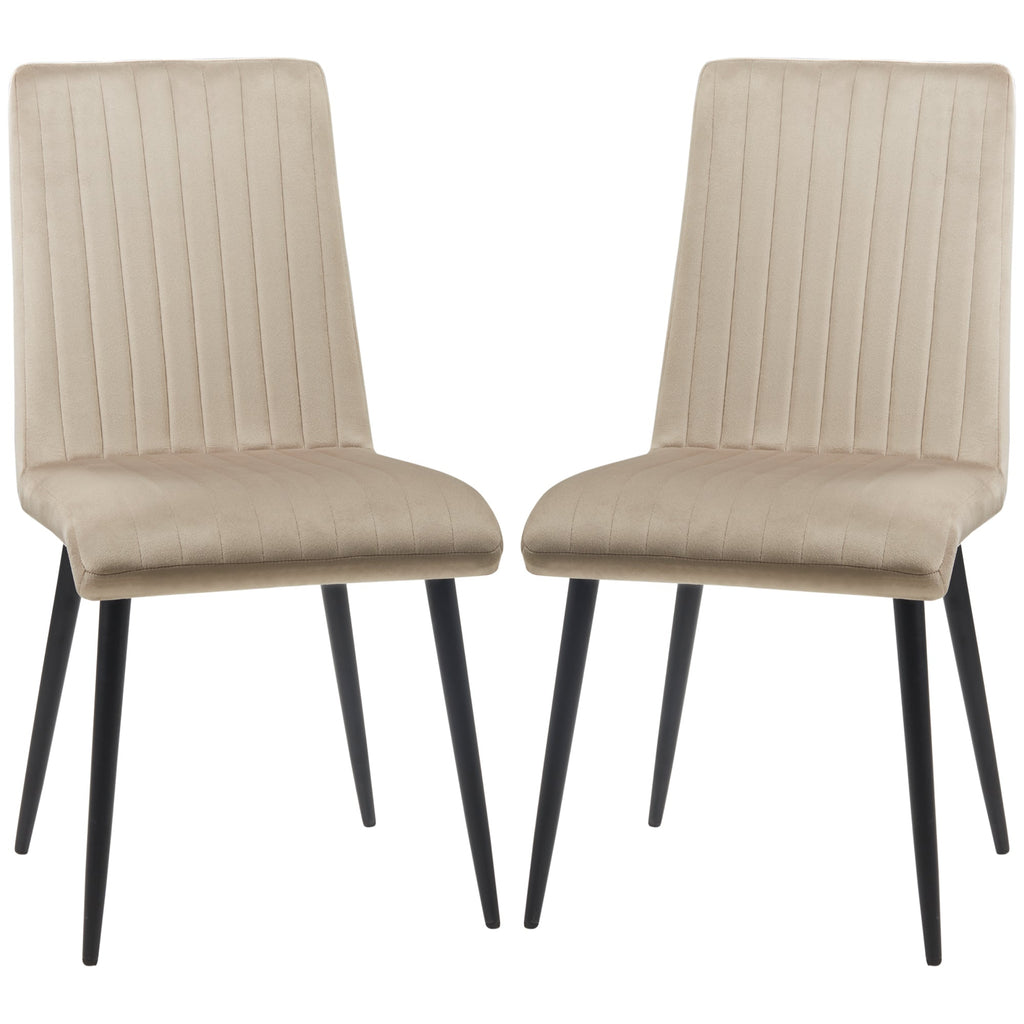 Set 2 Padded Kitchen Chairs with Legs in Steel and Design Space, 43x58x90 cm - Borgè