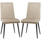Set 2 Padded Kitchen Chairs with Legs in Steel and Design Space, 43x58x90 cm - Borgè