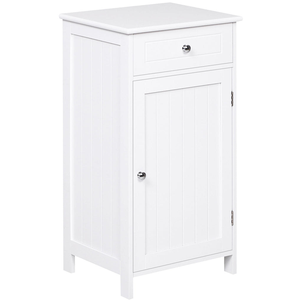 Kleankin Bathroom cabinet with door and white drawer 43 x 34 x 77cm - Borgè