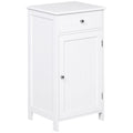 Kleankin Bathroom cabinet with door and white drawer 43 x 34 x 77cm - Borgè