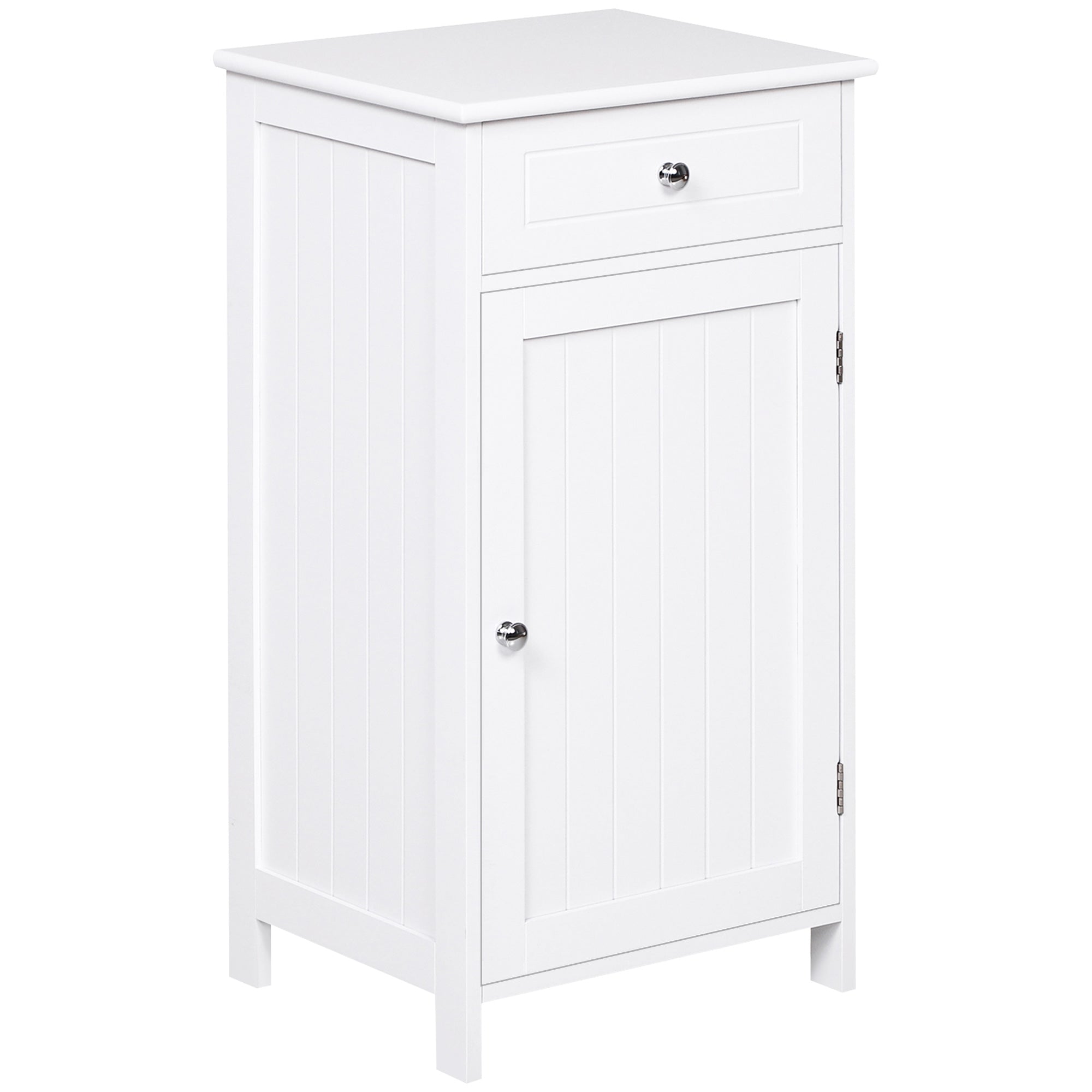 Kleankin Bathroom cabinet with door and white drawer 43 x 34 x 77cm - Borgè