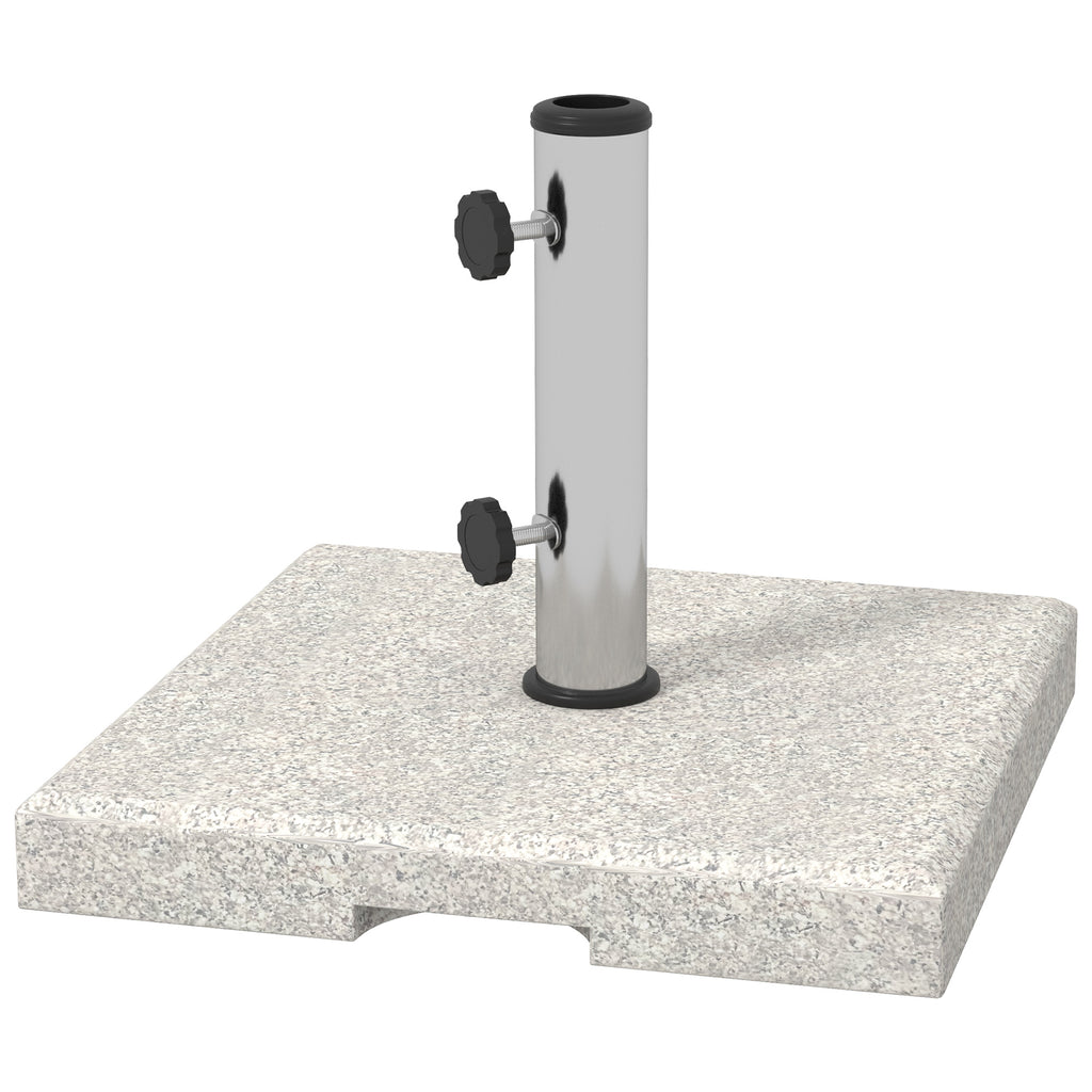 Base Outsunny for garden umbrella 25kg for Ã˜32mm poles, Ã˜38mm and Ã˜48mm, in granite and stainless steel, 38x38x38 cm, gray - Borgè
