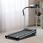 Electric Folding Treadmill with LCD Screen and 2 Wheels for Home or Office Training, 500W Motor, 10km/h Speed - Borge' Group Limited