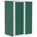 Green Garden Steel Tool Shed 142x84x189cm - Borge' Group Limited