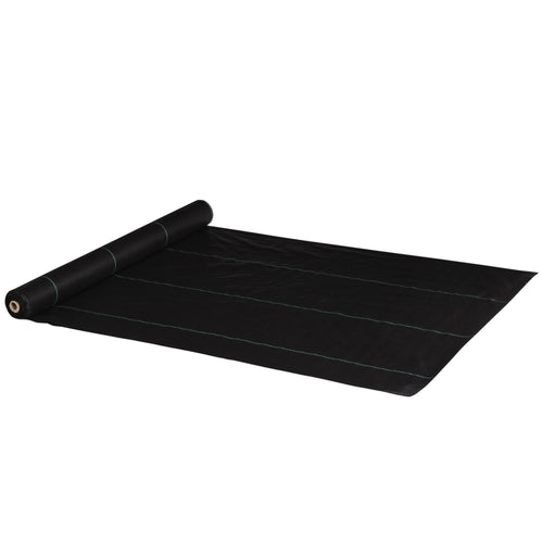 2x25m Mulch Sheet for Vegetable Garden, Greenhouse and Garden, Draining and Breathable, Black - Borge' Group Limited