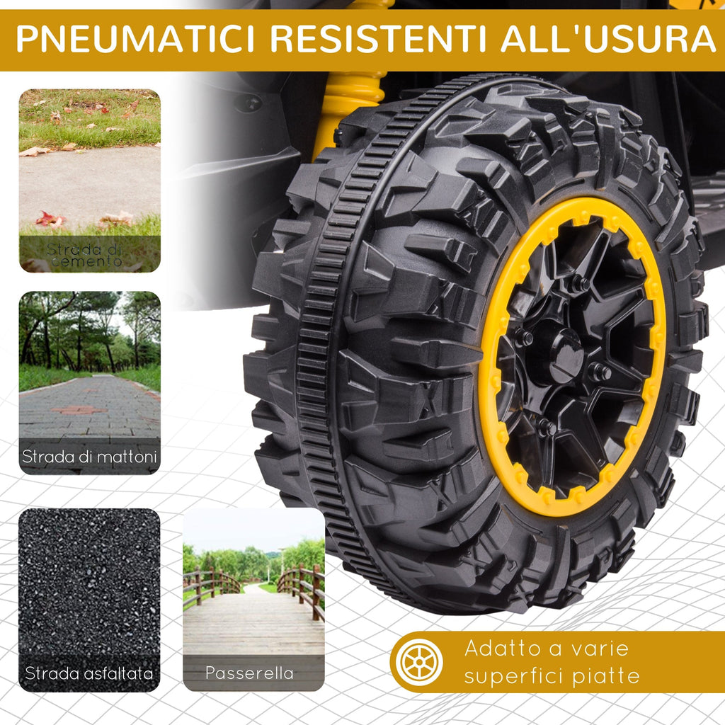 FULMINE | 12v Yellow Electric Quad Bike for Children aged 3-5yrs - Borgè