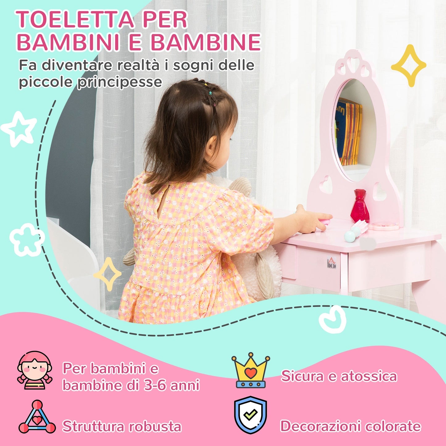 Makeup Table for Children up to 3 years - Borgè