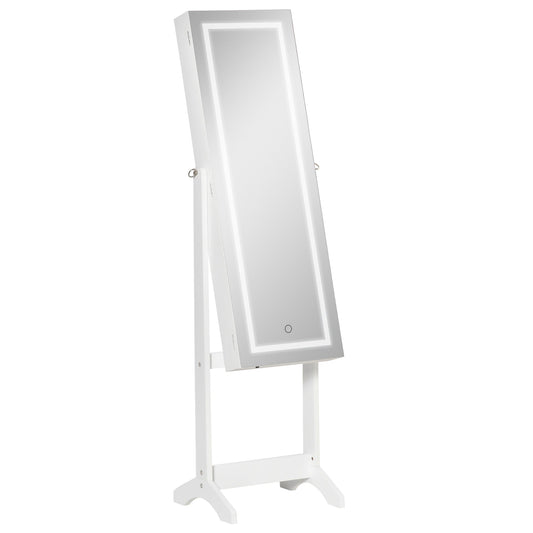 self -supporting marker mirror with LED light, adjustable inclination and lock, 46x36.5x151.5cm