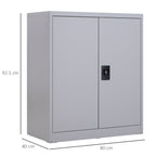 Vadgetto Portodocumenti cabinet with steel, Grey, 80x40x92.5cm safety closure closure - Borgè