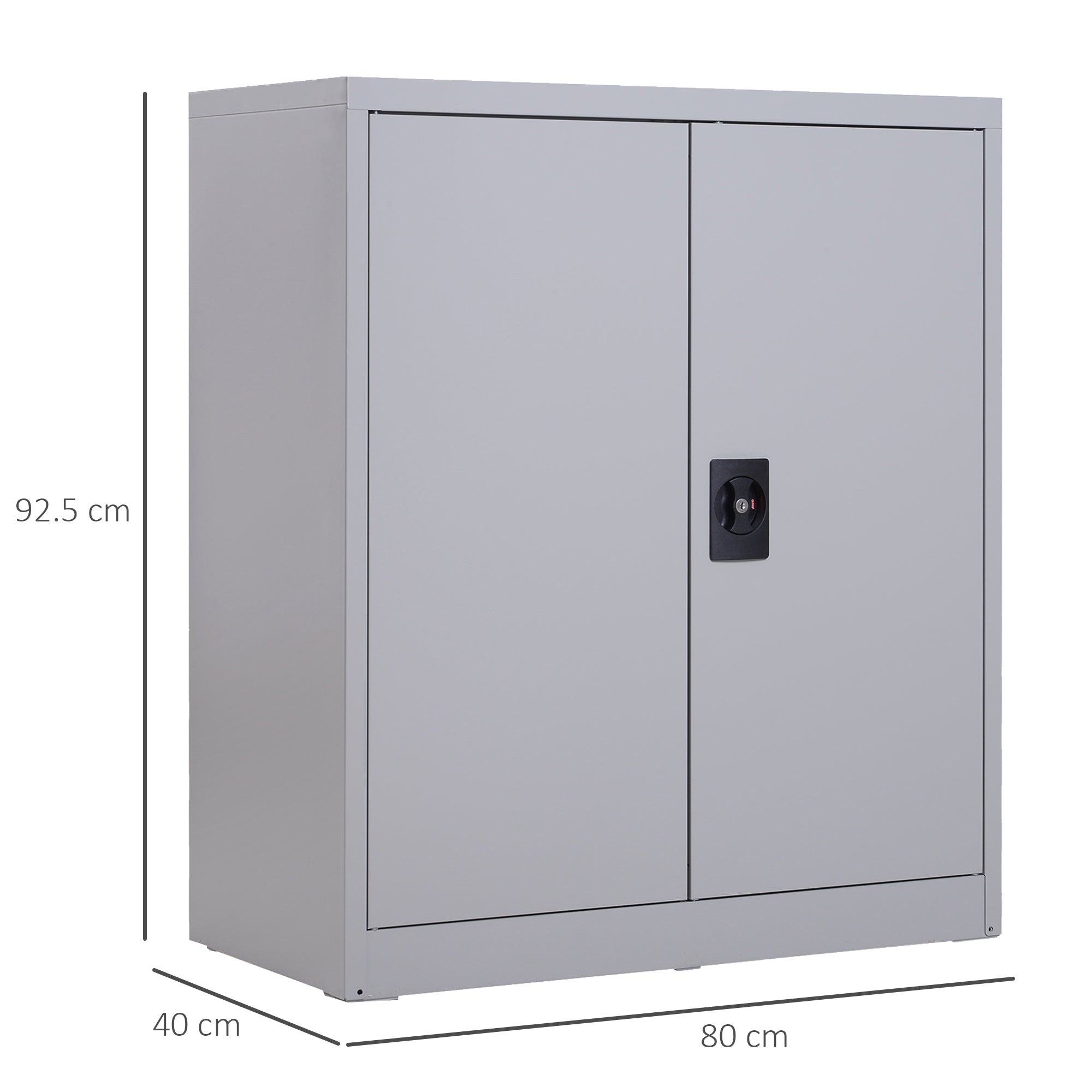 Vadgetto Portodocumenti cabinet with steel, Grey, 80x40x92.5cm safety closure closure - Borgè