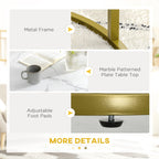 THE STAR | White and Gold Set 2 Round Coffee Tables | Ø74x46.3 cm and Ø59x38.5 cm - Borgè