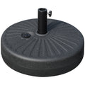 Garden Umbrella Base with Central Pole Φ3.8cm and 4.8cm, Black HDPE - Borge' Group Limited