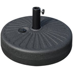 Garden Umbrella Base with Central Pole Φ3.8cm and 4.8cm, Black HDPE - Borge' Group Limited