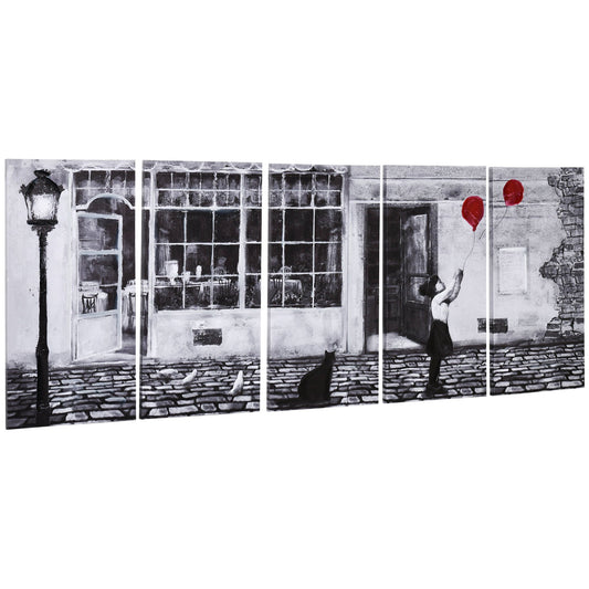 5Pcs Vintage Print on Canvas