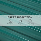 Outsunny set 12 spare panels 129x45 cm for green galvanized steel garden houses - Borgè