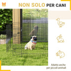Pawhut fence for dogs and puppies, 8 -piece animal boxes in iron wire, 76 x 61cm black - Borgè