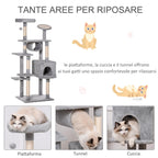 Cat Tree for cats with Scratch Pole 4.5kg Grey - Borge' Group Limited