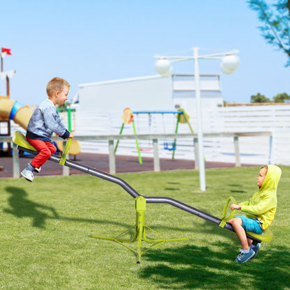 swallowing and rotating garden for children in metal, green and Grey children