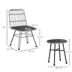 LAGOON | 3Pcs Garden Table and Chairs Set - Borge' Group Limited
