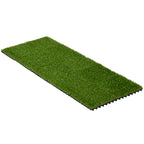 Outsunny garden tiles with synthetic grass 30x30cm 10 pieces, realistic artificial lawn, green - Borgè