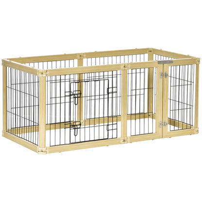 Pawhut box for dogs, animal fence, 6 panels with door and double stops, 70x62cm - Borgè