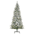 Slipped artificial Christmas tree with 250 colored LED lights, 829 branches and folding base, Ï†112x210cm - green - Borgè