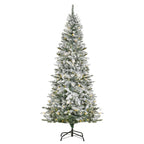 Slipped artificial Christmas tree with 250 colored LED lights, 829 branches and folding base, Ï†112x210cm - green - Borgè