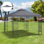 Outsunny spare roof for 3x3m gazebo at 2 levels and UV -resistant, dark gray resistant - Borgè