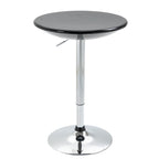Round bar table with swivel floor, adjustable height with gas leverage and base - black - Borgè