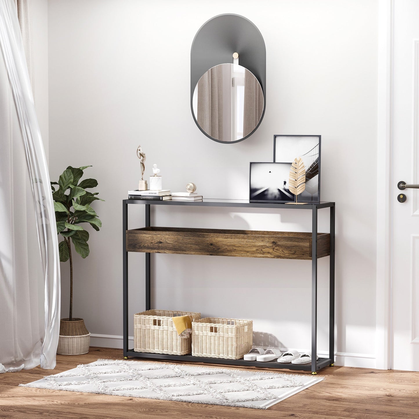 GIORGI | Industrial Style Console Table | 108x28x85cm