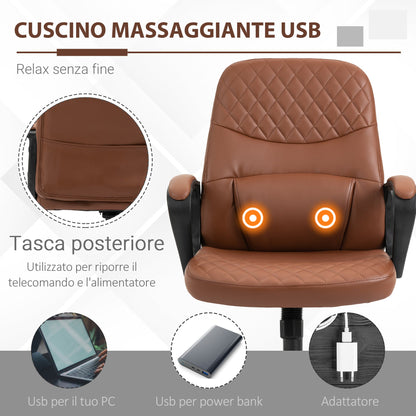 Vadgetto chair chair massacle office in brown -like with adjustable height - Borgè