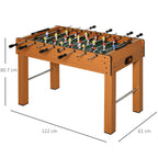 Professional Table Football for Adults and Family in MDF, Billiards Table with 2 Balls, Scoreboard and 22 Players, 122x61x80.7cm - Borge' Group Limited