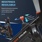 Cycle for Cardio Trainer training with LCD monitor in steel - black - Borge' Group Limited