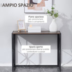 Table Consolidation of Entrance Industrial Style Folding Wood and Metal, 100x38x80cm, Marrone - Borgè