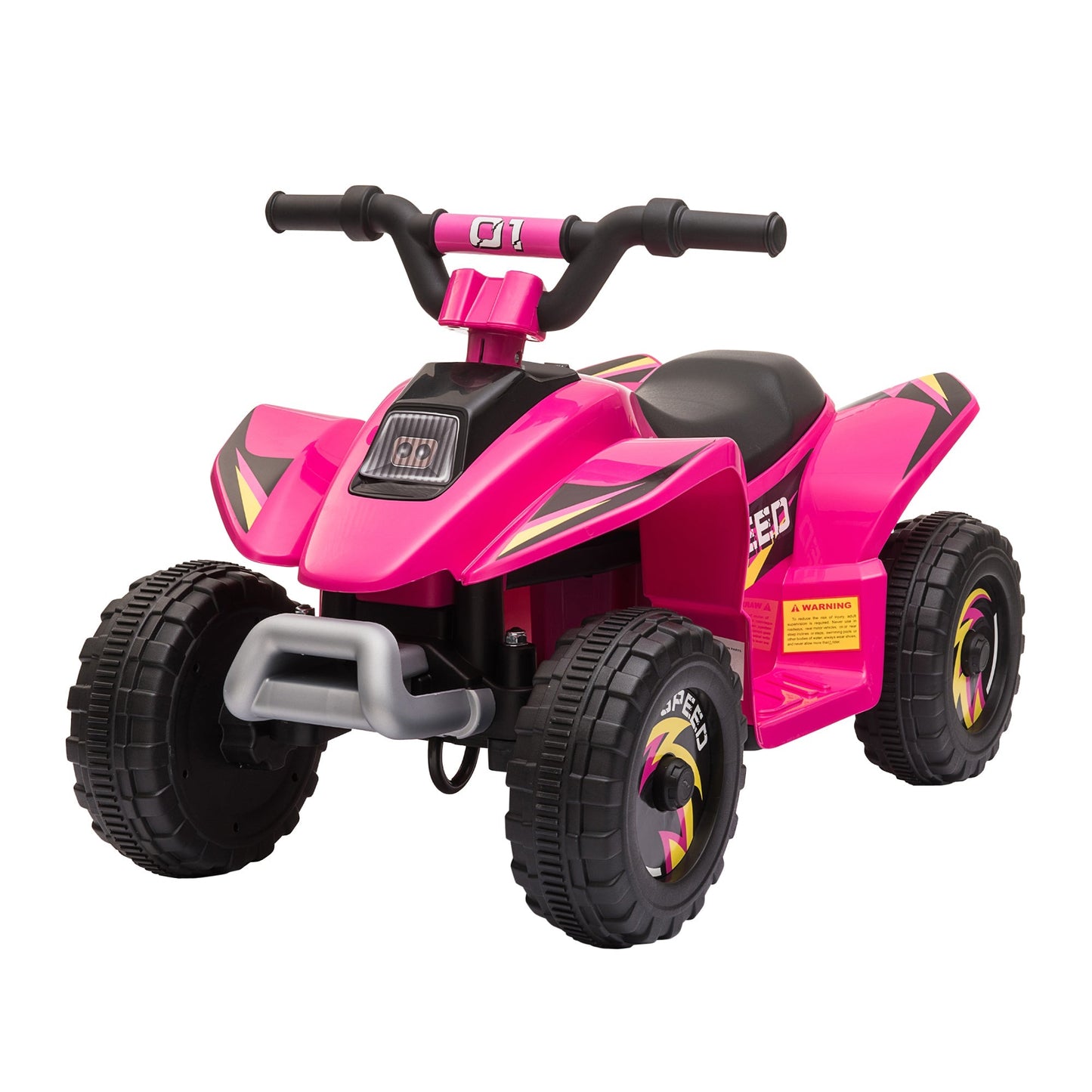 quad for electric children with 6V rechargeable battery, speed 2.8-4.6km/h, age 18-36 months, 72x40x45.5cm, pink - Borgè