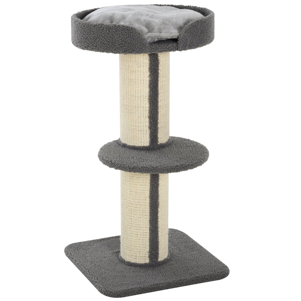 Cat Tree for cats with Scratch Pole and rope sisal - Grey - Borge' Group Limited